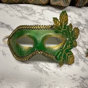 Mascaraed Mask green gold beautiful Heavy Duty Home Decor Wall Hanging